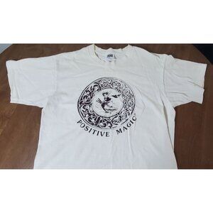 Vintage Anvil Positive Magic T-Shirt With Witch Graphic Size L‎ Single Stitch